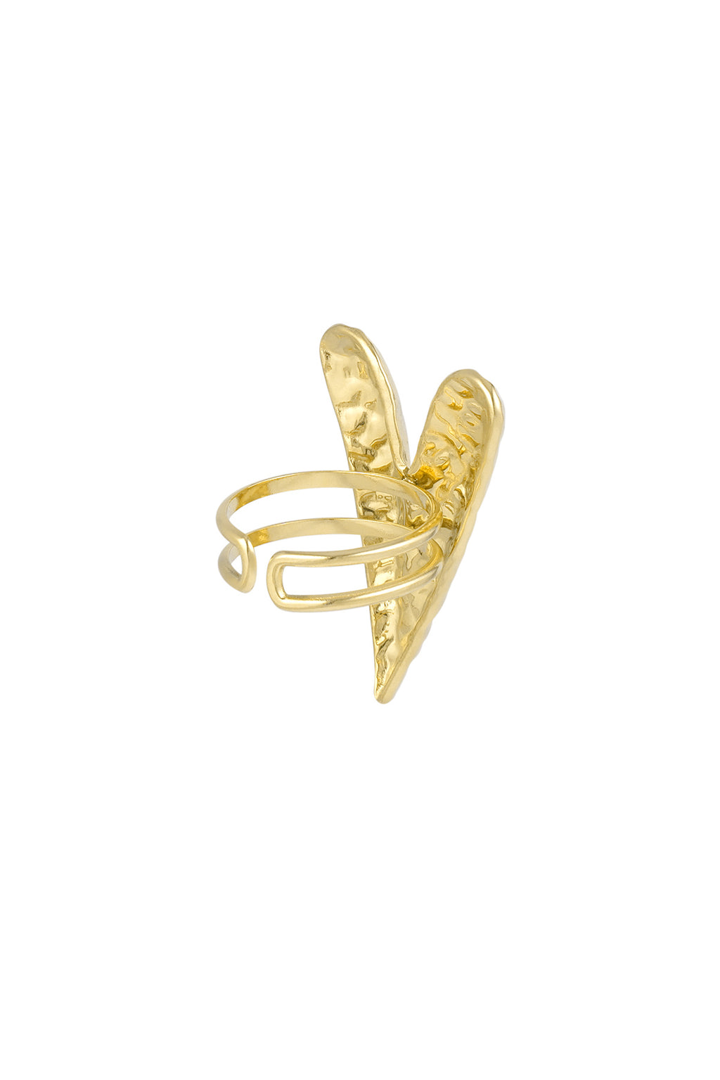 Textured Heart Ring | Gold