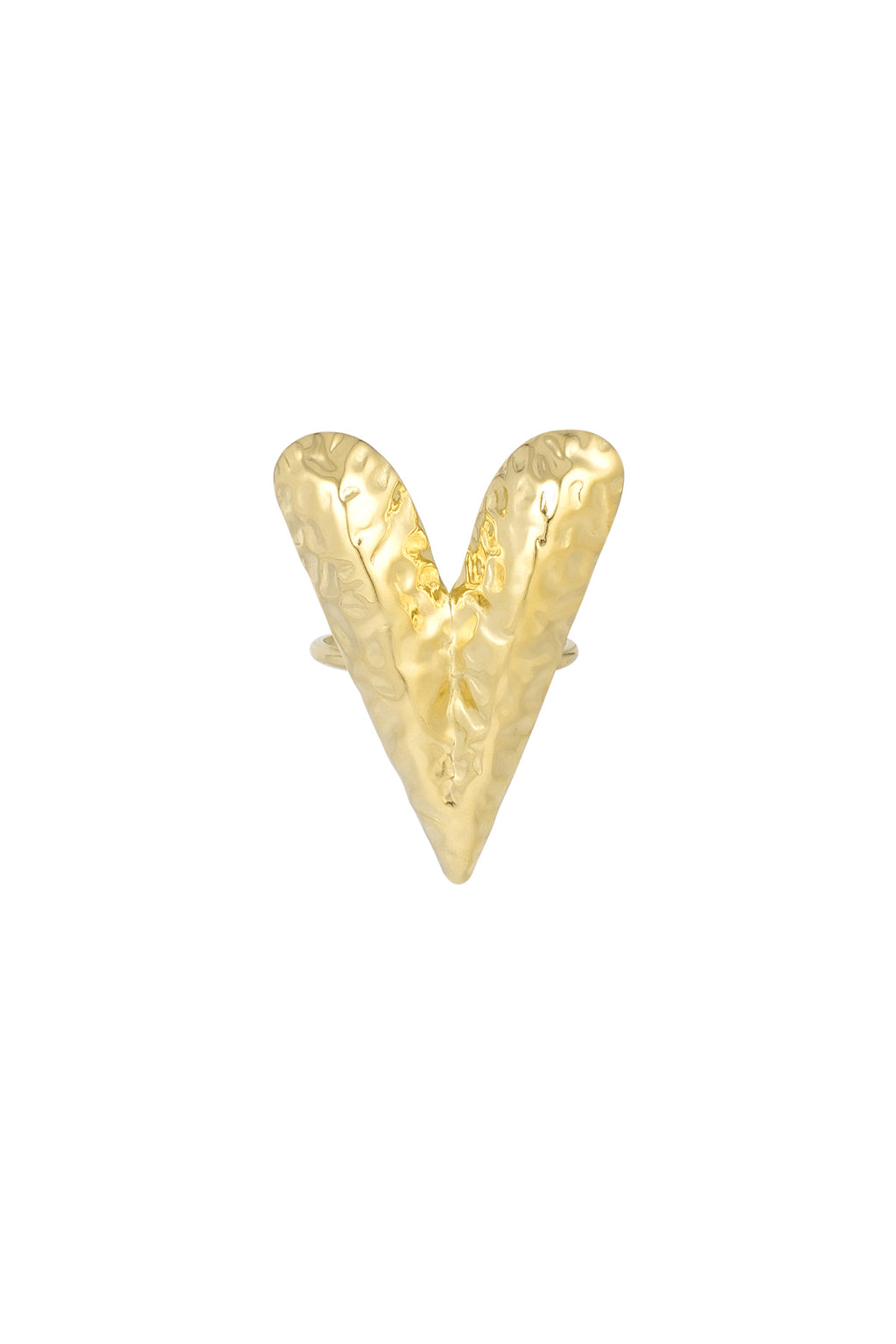Textured Heart Ring | Gold