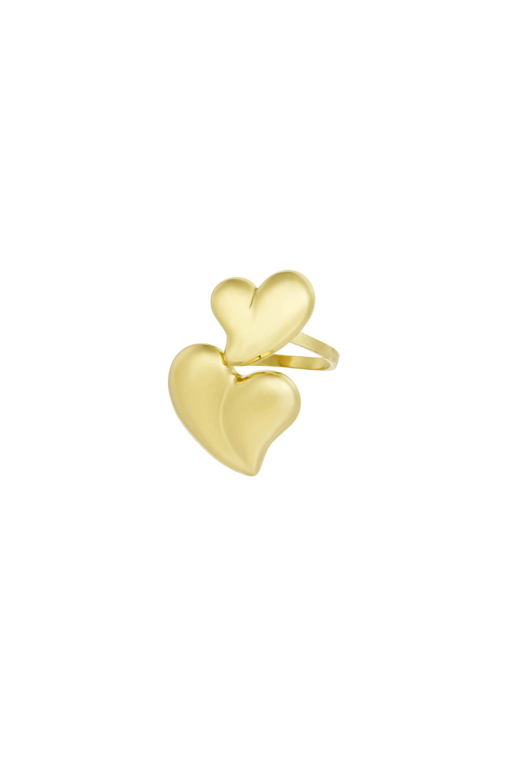 Double Heart Ring | Gold