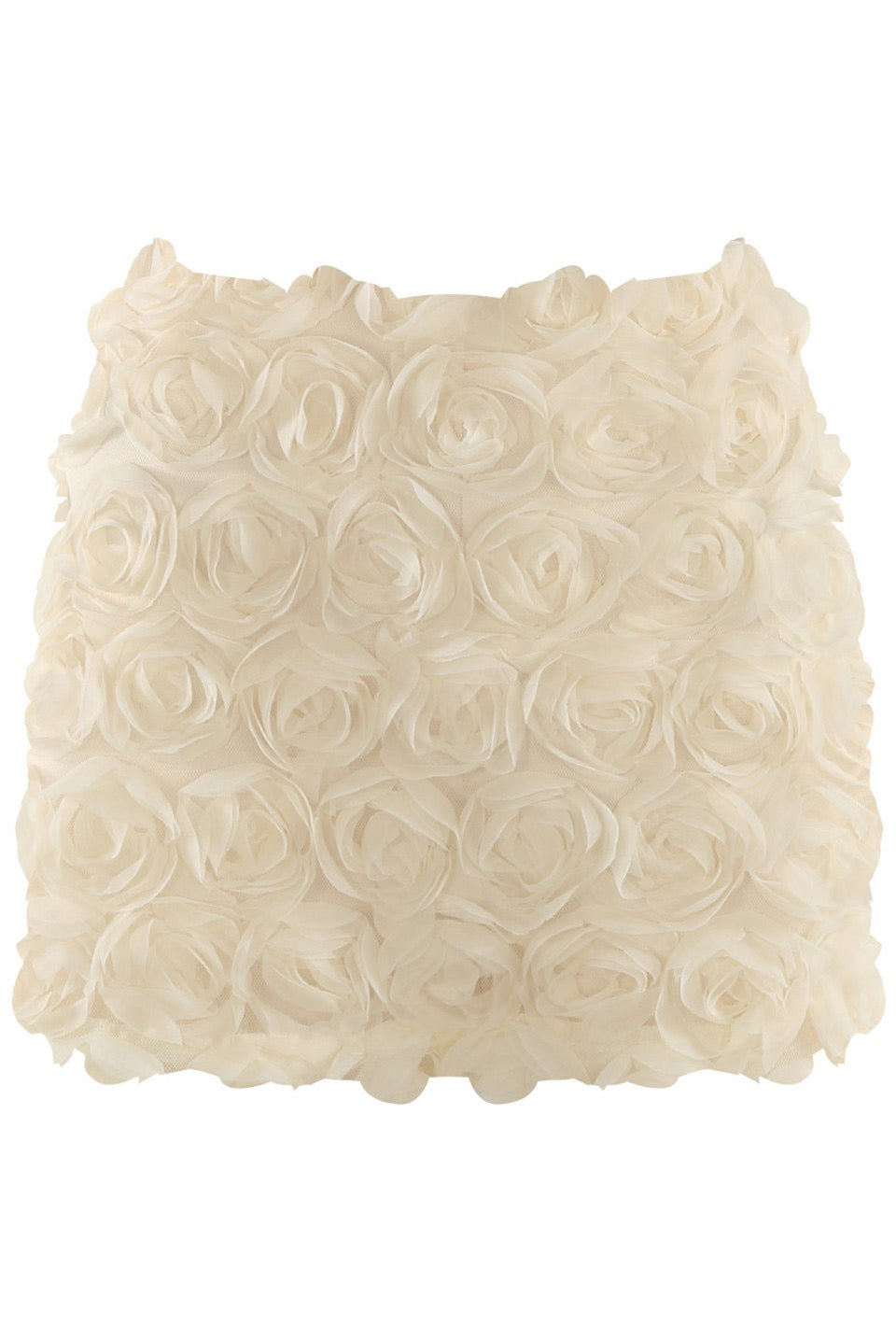 Floral Applique Front Skort Off White