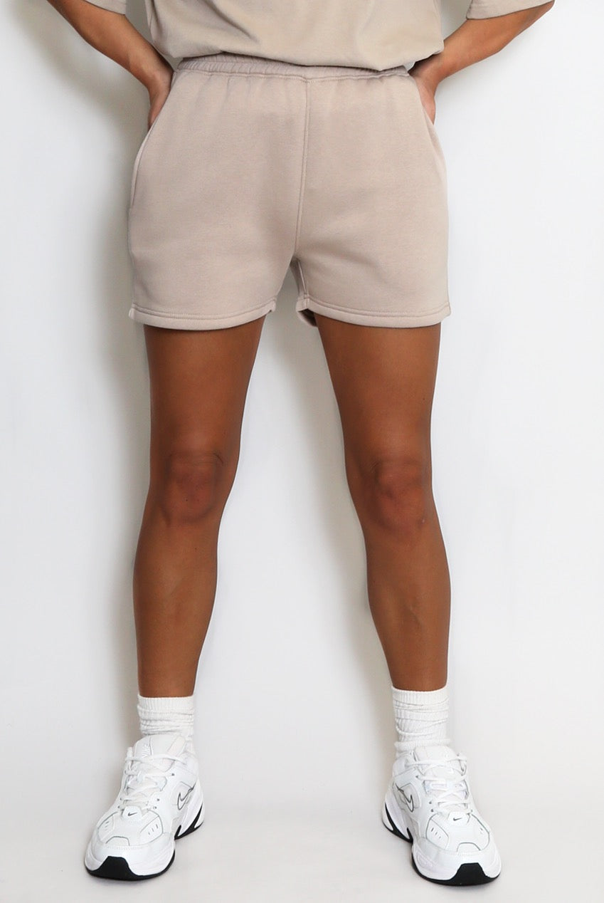 Relaxed Sweat Shorts Taupe
