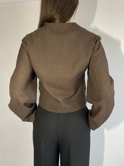 Brown short blazer