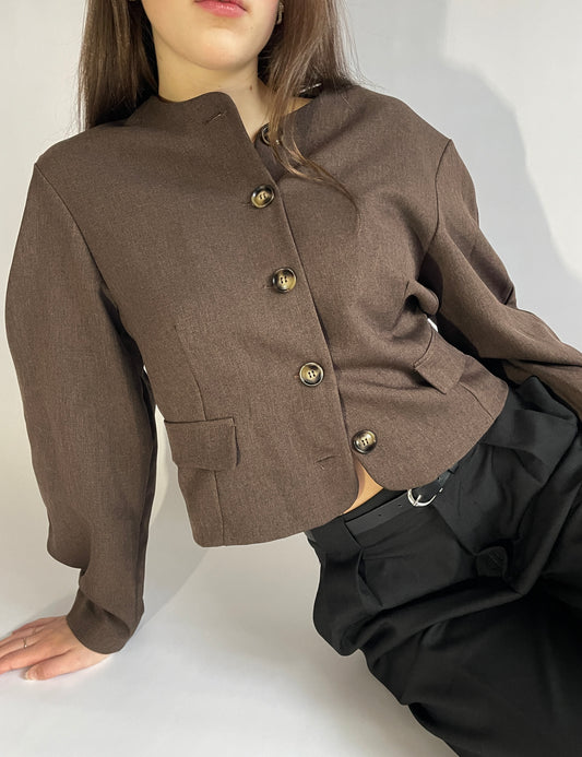 Brown short blazer