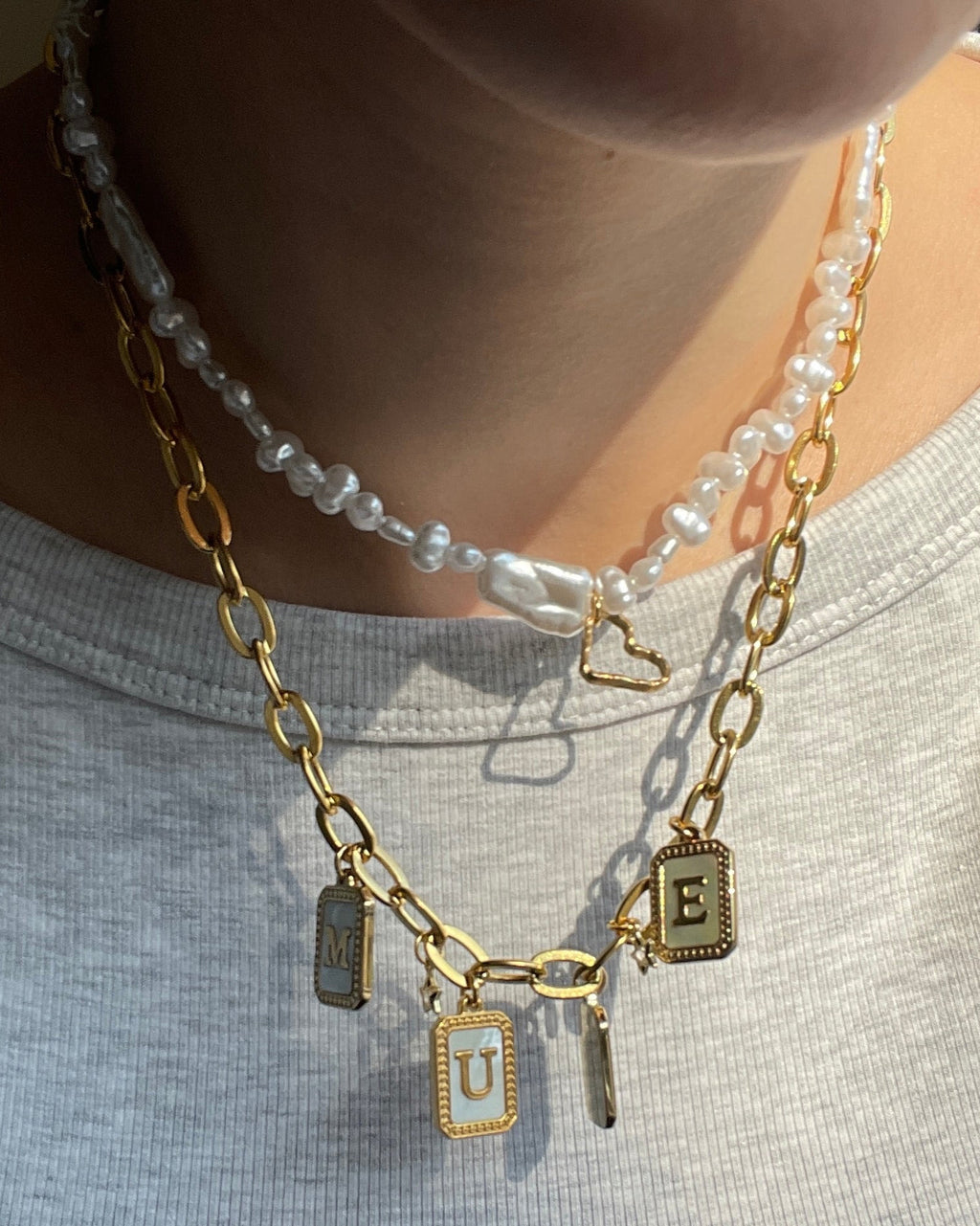 Heart Pearl Necklace