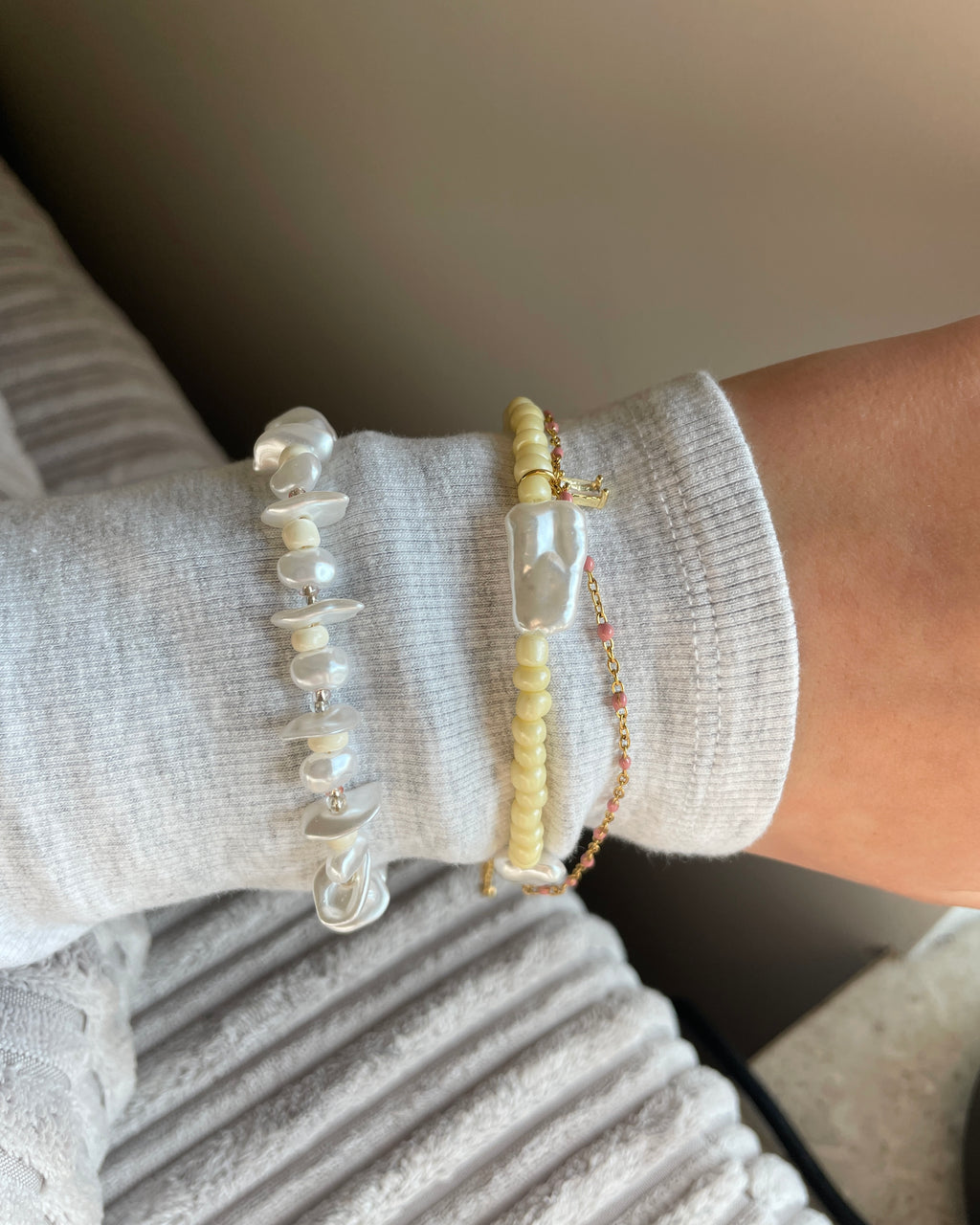 Sky Yellow Double Anklet/Bracelet