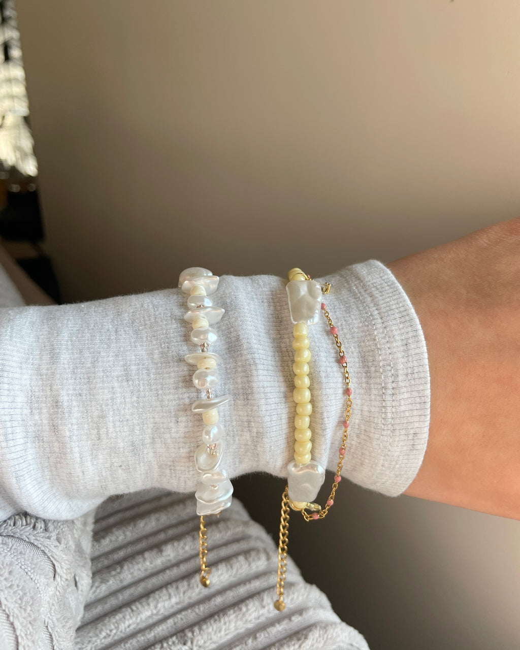 Sky Yellow Double Anklet/Bracelet