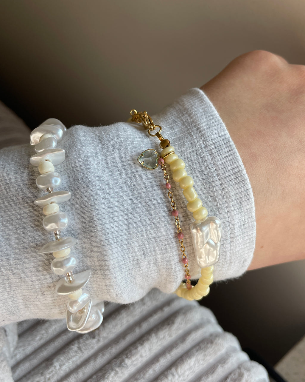 Sky Yellow Double Anklet/Bracelet