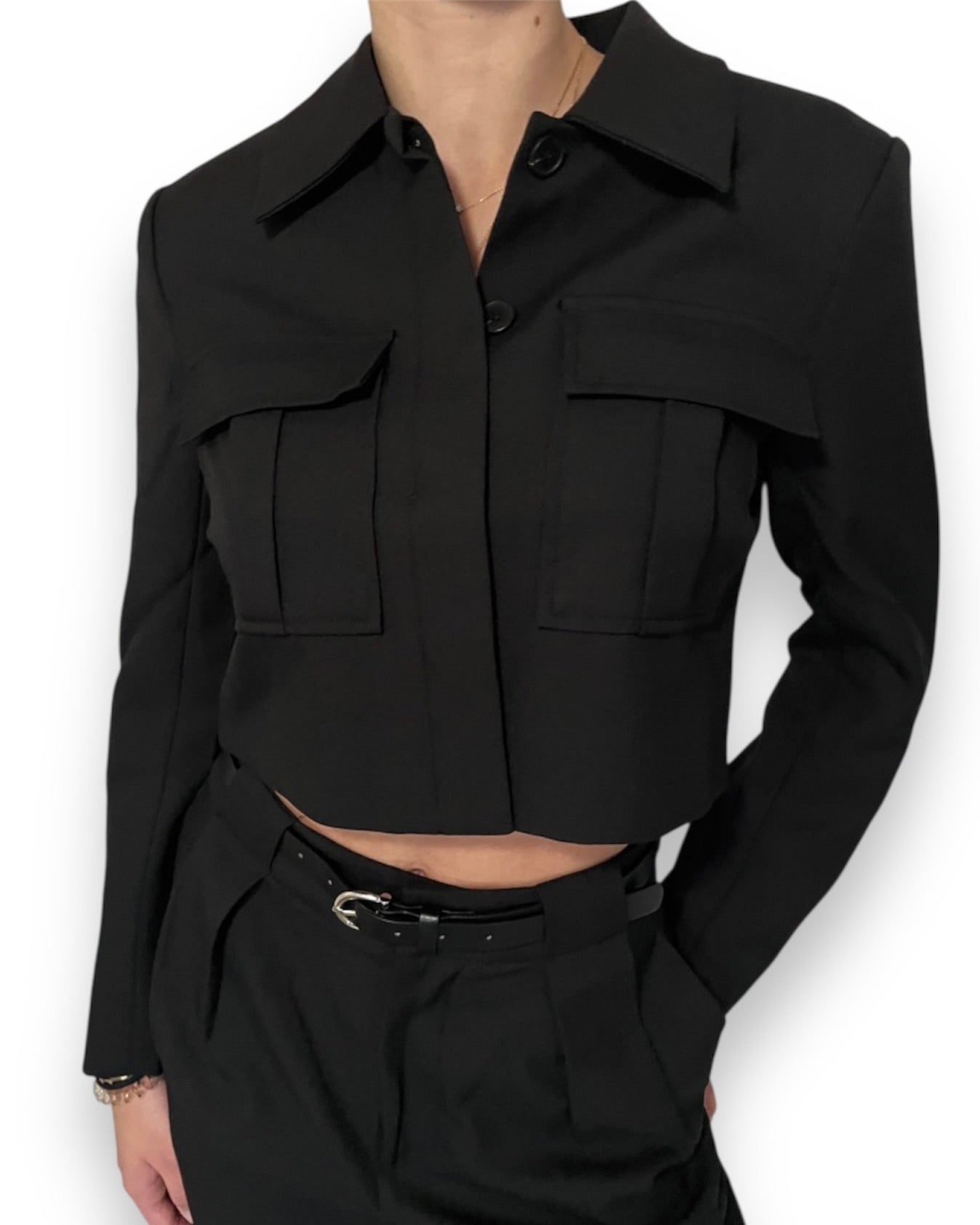 Cropped Blazer | Black